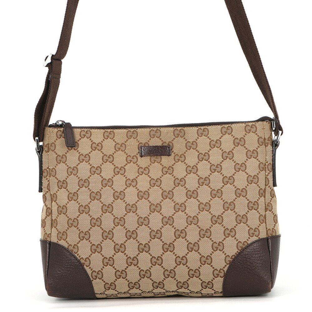 Gucci Shoulder Bag GG Canvas Leather 114273 GUCCI Handbag Women's